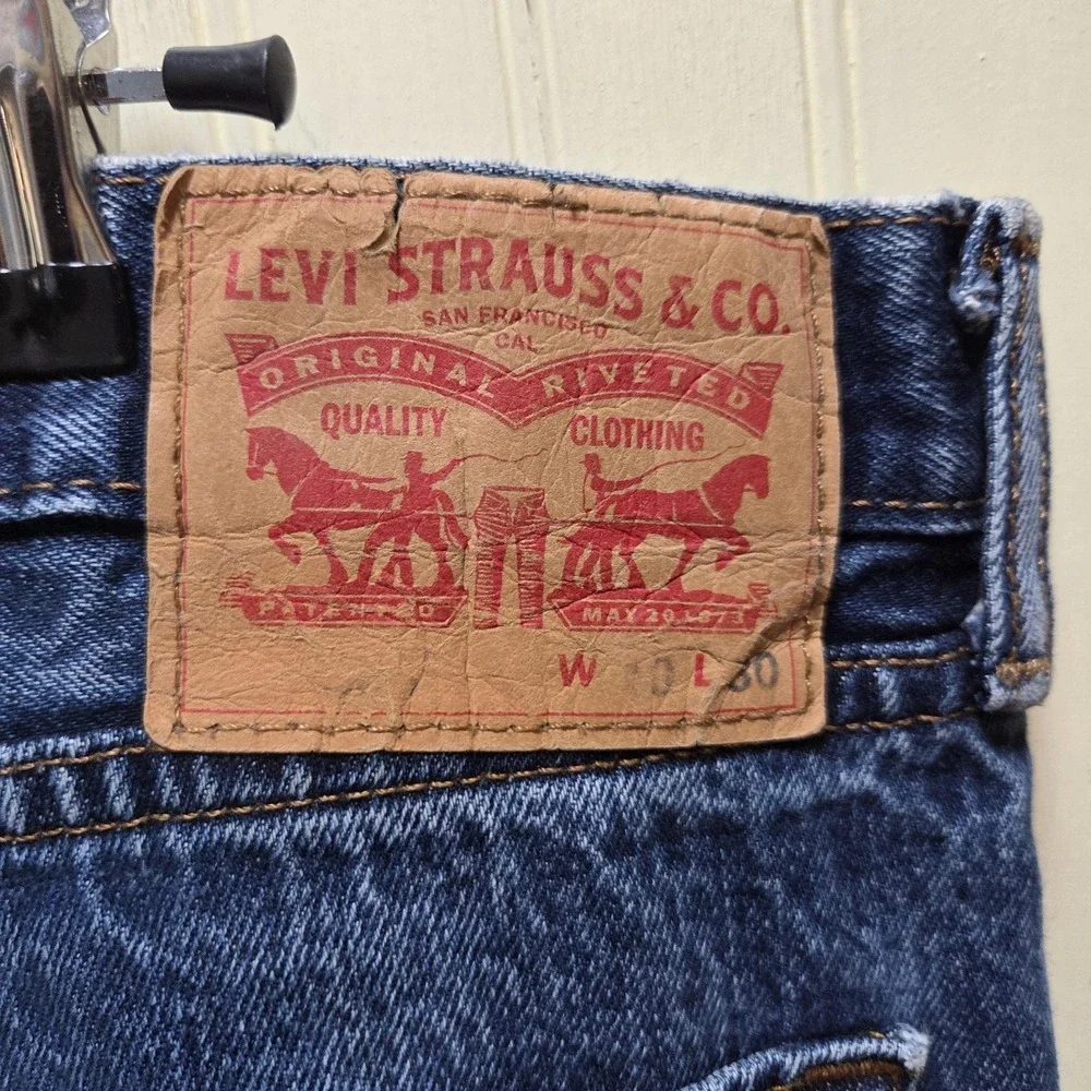 Levis Jeans Mens 40x29 Blue Relaxed Fit Straight Leg Denim Pants‎ Medium Wash